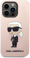 Karl Lagerfeld Liquid Silicone Ikonik NFT Zadný Kryt pre iPhone 14 Pro Max Pink - Kryt na mobil