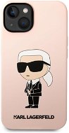 Karl Lagerfeld Liquid Silicone Ikonik NFT Back Cover for iPhone 14 Pink - Phone Cover