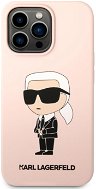 Karl Lagerfeld Liquid Silicone Ikonik NFT Zadný Kryt pre iPhone 13 Pro Max Pink - Kryt na mobil