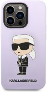 Karl Lagerfeld Liquid Silicone Ikonik NFT hátlap iPhone 14 Pro Purple készülékhez - Telefon tok