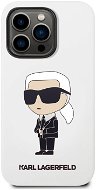 Karl Lagerfeld Liquid Silicone Ikonik NFT Zadný Kryt pre iPhone 14 Pro White - Kryt na mobil