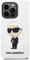 Karl Lagerfeld Liquid Silicone Ikonik NFT Back Cover for iPhone 14 Pro White - Phone Cover
