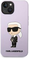 Karl Lagerfeld Liquid Silicone Ikonik NFT Back Cover für iPhone 14 Lila - Handyhülle