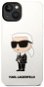 Karl Lagerfeld Liquid Silicone Ikonik NFT Back Cover für iPhone 14 - Weiß - Handyhülle