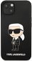 Karl Lagerfeld Liquid Silicone Ikonik NFT Zadný Kryt pre iPhone 13 Black - Kryt na mobil