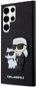 Kryt na mobil Karl Lagerfeld PU Saffiano Karl and Choupette NFT Zadní Kryt pro Samsung Galaxy S23 Ultra Black - Kryt na mobil