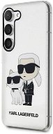 Karl Lagerfeld IML Glitter Karl and Choupette NFT hátlapi tok Samsung Galaxy S23 készülékhez, átlátszó - Telefon tok
