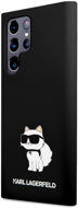 Karl Lagerfeld Liquid Silicone Choupette NFT hátlap a Samsung Galaxy S23 készülékhez Ultra Black - Telefon tok