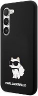 Karl Lagerfeld Liquid Silicone Choupette NFT Samsung Galaxy S23+ fekete hátlap tok - Telefon tok