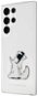Karl Lagerfeld PC/TPU Choupette Eat Samsung Galaxy S23 Ultra átlátszó hátlap tok - Telefon tok