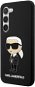 Karl Lagerfeld Liquid Silicone Ikonik NFT hátlap Samsung Galaxy S23 készülékhez, Black - Telefon tok