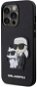 Karl Lagerfeld PU Saffiano Karl and Choupette NFT Zadný Kryt na iPhone 14 Pro Black - Kryt na mobil