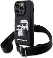 Handyhülle Karl Lagerfeld Saffiano Crossbody Karl and Choupette NFT Hülle für iPhone 14 Pro Max Black - Kryt na mobil
