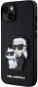 Karl Lagerfeld PU Saffiano Karl and Choupette NFT Back Cover für iPhone 13 Schwarz - Handyhülle