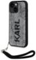 Karl Lagerfeld Sequins Reversible Back Cover für das iPhone 13 Black/Silver - Handyhülle