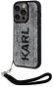 Karl Lagerfeld Sequins Reversible Zadní Kryt pro iPhone 13 Pro Black/Silver - Phone Cover