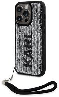 Karl Lagerfeld Sequins Reversible Zadný Kryt na iPhone 14 Pro Max Black/Silver - Kryt na mobil