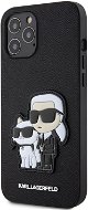 Karl Lagerfeld PU Saffiano Karl and Choupette NFT Zadní Kryt pro iPhone 12 Pro Max Black - Kryt na mobil