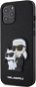 Karl Lagerfeld PU Saffiano Karl and Choupette NFT Back-Cover für iPhone 12 Pro Max Schwarz - Handyhülle