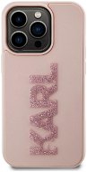 Karl Lagerfeld 3D Rubber Glitter Logo Karl Zadný Kryt na iPhone 15 Pro Max Pink - Kryt na mobil