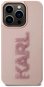Karl Lagerfeld 3D Rubber Glitter Logo Karl iPhone 15 Pro rózsaszín tok - Telefon tok