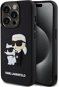 Karl Lagerfeld 3D Rubber Karl and Choupette Zadní Kryt pro iPhone 15 Pro Black - Phone Cover