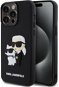 Karl Lagerfeld 3D Rubber Karl and Choupette Zadní Kryt pro iPhone 15 Pro Max Black - Phone Cover