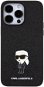 Karl Lagerfeld Fixed Glitter Metal Ikonik Zadný Kryt na iPhone 15 Pro Max Black - Kryt na mobil