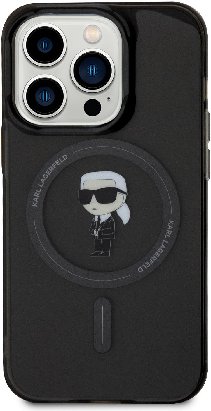 Karl Lagerfeld IML Ikonik iPhone 15 Pro MagSafe fekete tok