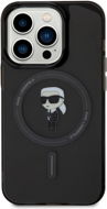 Karl Lagerfeld IML Ikonik iPhone 15 Pro MagSafe fekete tok - Telefon tok