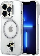 Karl Lagerfeld IML Karl and Choupette NFT MagSafe Zadný Kryt pre iPhone 15 Pro Max Transparent - Kryt na mobil