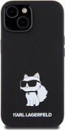 Karl Lagerfeld Liquid Silicone Choupette NFT Back Cover für iPhone 15 Schwarz - Handyhülle
