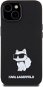 Karl Lagerfeld Liquid Silicone Choupette NFT Back Cover für iPhone 15 Schwarz - Handyhülle