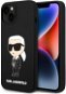 Karl Lagerfeld Liquid Silicone Ikonik NFT Zadný Kryt pre iPhone 15 Black - Kryt na mobil