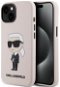 Karl Lagerfeld Liquid Silicone Ikonik NFT Back Cover für iPhone 15 Pink - Handyhülle