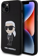 Karl Lagerfeld Liquid Silicone Ikonik NFT Back Cover für iPhone 15 Plus Schwarz - Handyhülle