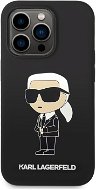 Karl Lagerfeld Liquid Silicone Ikonik NFT Zadní Kryt pro iPhone 15 Pro Black - Phone Cover