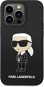 Karl Lagerfeld Liquid Silicone Ikonik NFT Back Cover für iPhone 15 Pro Schwarz - Handyhülle