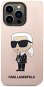 Karl Lagerfeld Liquid Silicone Ikonik NFT Zadní Kryt pro iPhone 15 Pro Max Pink - Phone Cover