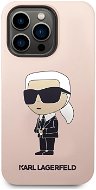 Karl Lagerfeld Liquid Silicone Ikonik NFT Zadný Kryt pre iPhone 15 Pro Pink - Kryt na mobil