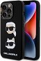 Karl Lagerfeld Liquid Silicone Karl and Choupette Heads Zadní Kryt pro iPhone 15 Pro Black - Phone Cover