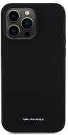 Karl Lagerfeld Liquid Silicone Plaque iPhone 15 Pro MagSafe fekete tok - Telefon tok