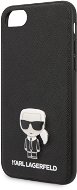 Karl Lagerfeld Saffiano Iconic für iPhone 8/SE2 020 Schwarz - Handyhülle