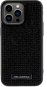 Karl Lagerfeld Rhinestone Plate Metal Logo Zadní Kryt pro iPhone 15 Pro Max Black - Phone Cover