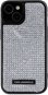 Karl Lagerfeld Rhinestone Plate Metal Logo Zadný Kryt na iPhone 15 Silver - Kryt na mobil
