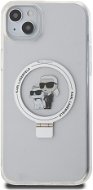 Karl Lagerfeld Ringstand Karl and Choupette iPhone 15 Plus MagSafe fehér tok - Telefon tok
