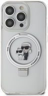 Karl Lagerfeld Ringstand Karl and Choupette MagSafe Zadní Kryt pro iPhone 15 Pro White - Phone Cover