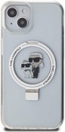 Karl Lagerfeld Ringstand Karl and Choupette iPhone 15 MagSafe fehér tok - Telefon tok