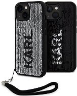 Karl Lagerfeld Sequins Reversible Zadní Kryt pro iPhone 15 Black/Silver - Phone Cover