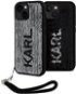 Karl Lagerfeld Sequins Reversible iPhone 15 fekete-ezüstszín tok - Telefon tok